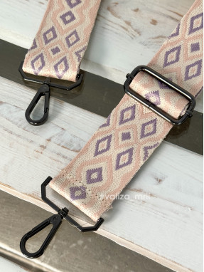 Ремешок для сумки Virginia Conti R_geometric2_black - светло-фиолетовый