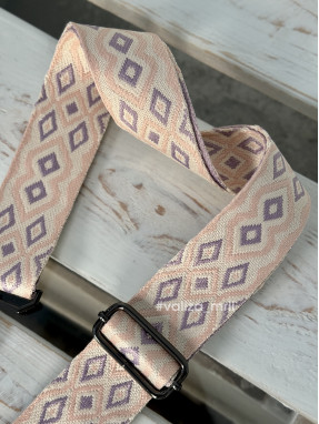 Ремешок для сумки Virginia Conti R_geometric2_black - светло-фиолетовый