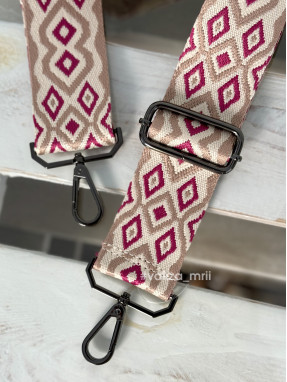 Ремешок для сумки Virginia Conti R_geometric2_black - фуксия