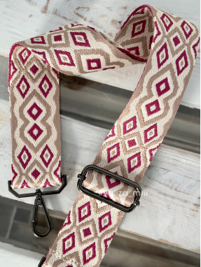 Ремешок для сумки Virginia Conti R_geometric2_black - фуксия