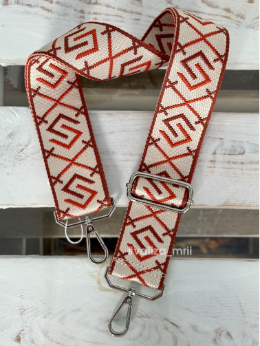 Ремінець для сумки Virginia Conti R_hooks_silver - терракот