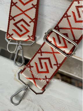 Ремінець для сумки Virginia Conti R_hooks_silver - терракот