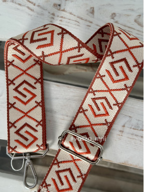 Ремінець для сумки Virginia Conti R_hooks_silver - терракот