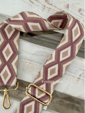 Ремешок для сумки Virginia Conti R_curves_gold - темно-розовый