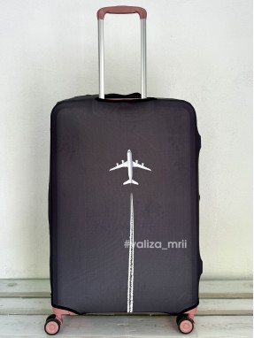 Плотный чехол на чемодан - большой размер - "Самолет"