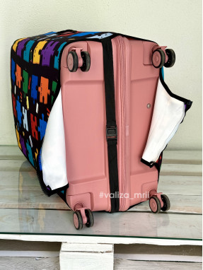 Плотный чехол на чемодан - большой размер - "Пазлы"