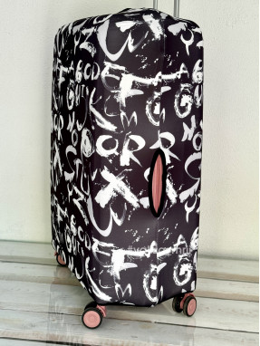 Плотный чехол на чемодан - большой размер - "Графити"