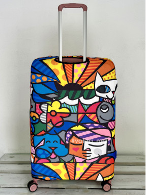 Плотный чехол на чемодан - большой размер - "Абстракция"