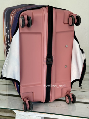 Плотный чехол на чемодан - большой размер - "Just go"