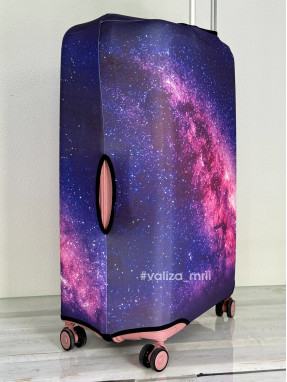 Плотный чехол на чемодан - большой размер - "Космос"