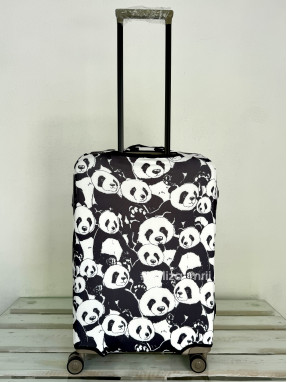 Щільний чохол на валізу - середній розмір - "Панди"