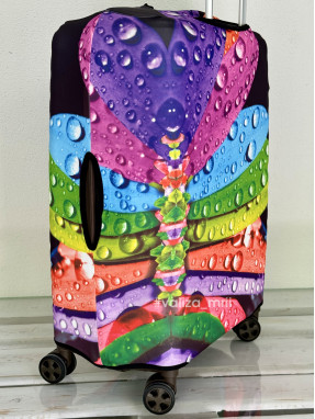 Плотный чехол на чемодан - средний размер - "Лепестки"