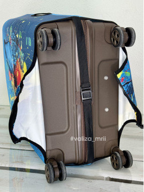 Плотный чехол на чемодан - средний размер - "Бабочка"