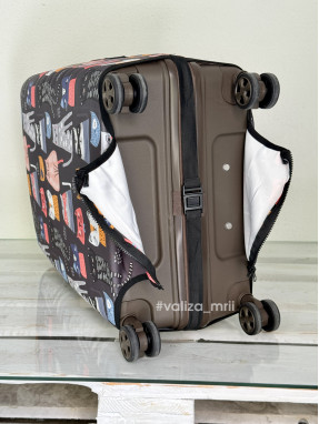 Плотный чехол на чемодан - средний размер - "Котики"