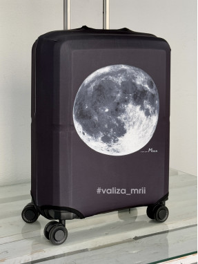 Плотный чехол на чемодан - ручная кладь - "Луна"