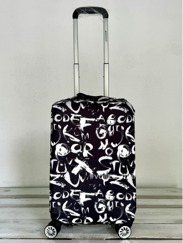Плотный чехол на чемодан - ручная кладь - "Графити"