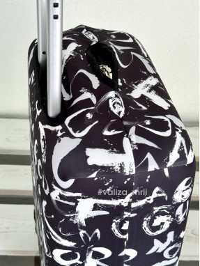 Плотный чехол на чемодан - ручная кладь - "Графити"