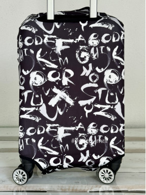 Плотный чехол на чемодан - ручная кладь - "Графити"