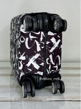 Плотный чехол на чемодан - ручная кладь - "Графити"