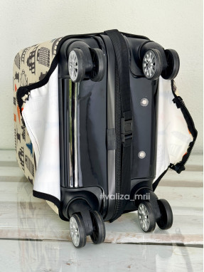 Щільний чохол на валізу - ручна поклажа - "Міста-бежеві"