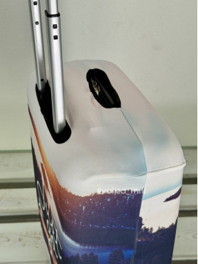 Плотный чехол на чемодан - ручная кладь - "Just go"