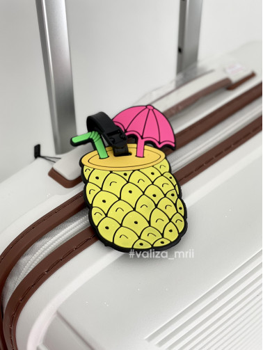 Дорожная силиконовая бирка для багажа - Ананас