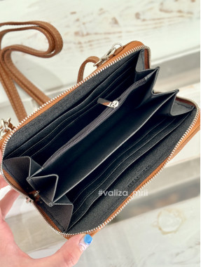 Кошелек с чехлом для телефона 03046 Virginia Conti - темно-рыжий