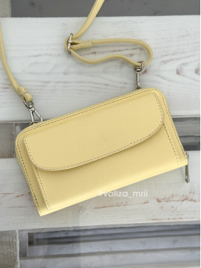 Кошелек с чехлом для телефона 03046 Virginia Conti - светло-желтый