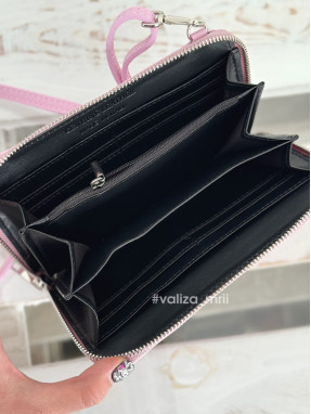 Кошелек с чехлом для телефона 03046 Virginia Conti - светло-розовый