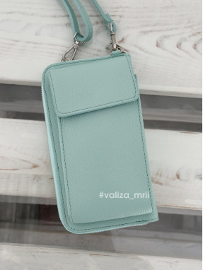 Гаманець з чохлом для телефону 03047 Virginia Conti - м'ятний