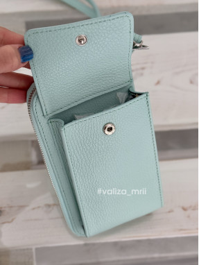 Гаманець з чохлом для телефону 03047 Virginia Conti - м'ятний