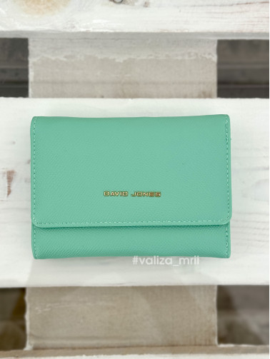 Компактний гаманець з екошкіри David Jones P151 - мʼятний