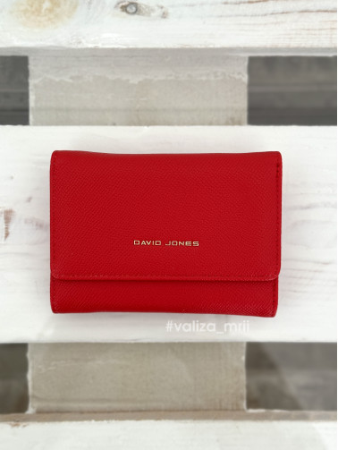 Компактний гаманець з екошкіри David Jones P151 - червоний