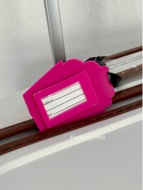 Дорожная силиконовая бирка для багажа - Calories pink