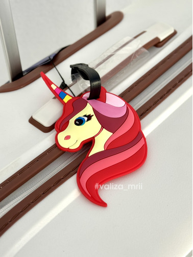 Дорожная силиконовая бирка для багажа - Единорог