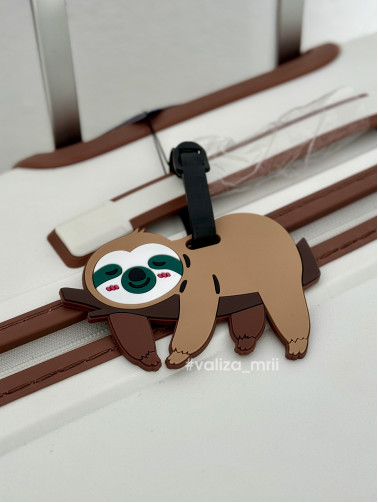 Дорожная силиконовая бирка для багажа - Ленивец