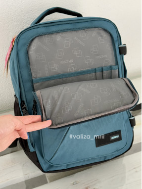 Дорожній рюкзак American Tourister 40*30*20 - Take2Cabin - темно-бірюзовий