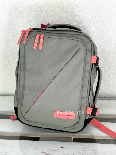 Дорожній рюкзак American Tourister 40*30*20 - Take2Cabin - сірий з кораловим