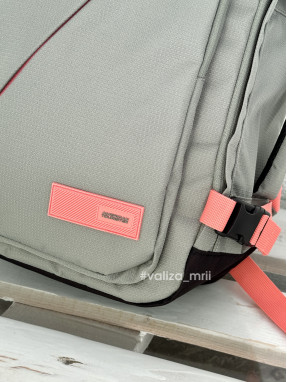 Дорожній рюкзак American Tourister 40*30*20 - Take2Cabin - сірий з кораловим