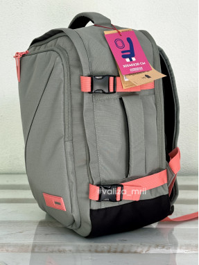 Дорожній рюкзак American Tourister 40*30*20 - Take2Cabin - сірий з кораловим