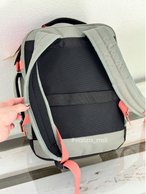 Дорожній рюкзак American Tourister 40*30*20 - Take2Cabin - сірий з кораловим