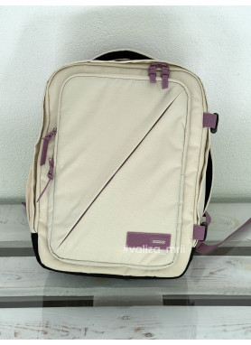 Дорожный рюкзак American Tourister 40*30*20 - Take2Cabin - молочный с розовым