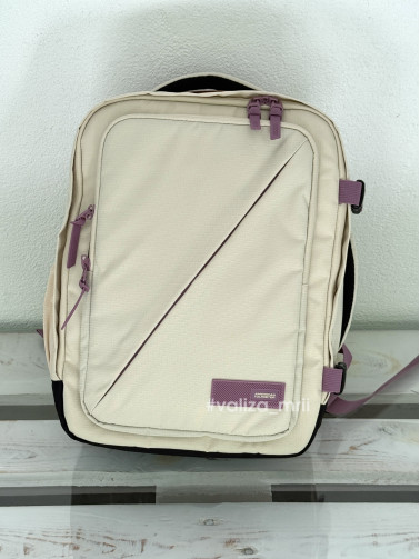 Дорожній рюкзак American Tourister 40*30*20 - Take2Cabin - молочний з рожевим