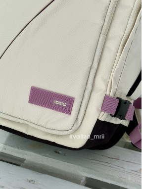 Дорожній рюкзак American Tourister 40*30*20 - Take2Cabin - молочний з рожевим