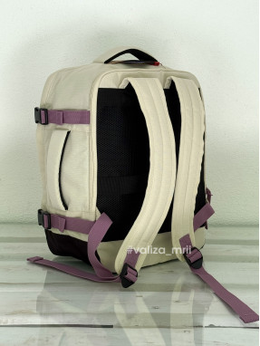 Дорожній рюкзак American Tourister 40*30*20 - Take2Cabin - молочний з рожевим