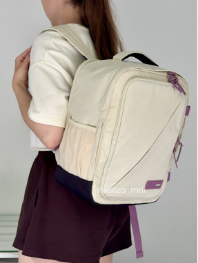 Дорожній рюкзак American Tourister 40*30*20 - Take2Cabin - молочний з рожевим