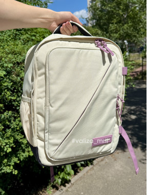 Дорожній рюкзак American Tourister 40*30*20 - Take2Cabin - молочний з рожевим